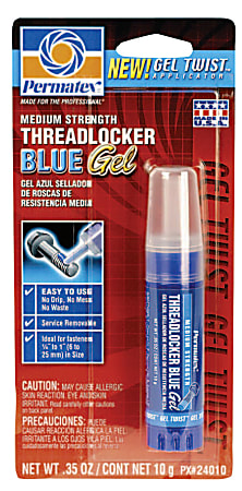 Medium Strength Blue Threadlockers, 10mL, 1 in Thread, Blue