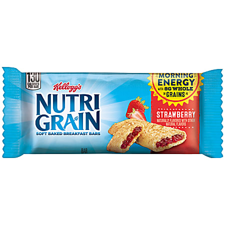 Kellogg's® Nutri-Grain Bars, Strawberry, 1.3 Oz, Box Of 16