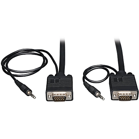 Eaton Tripp Lite Series VGA High-Resolution RGB Coaxial Cable with Audio (HD15 and 3.5mm M/M) 6 ft. (1.83 m) - P504006