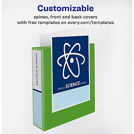 Avery Durable View 3 Ring Binder 1 Slant Rings 1 Chartreuse ...