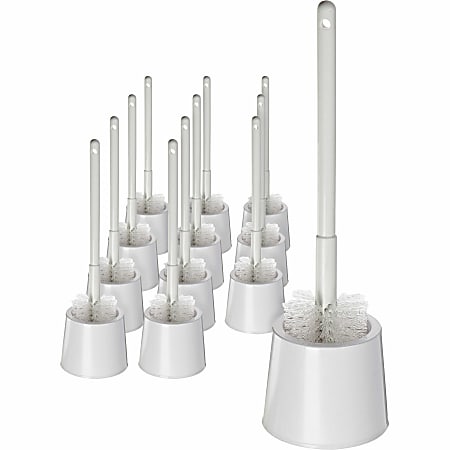 Impact Toilet Bowl Brush w/Holder - 16" Overall Length - 12 / Carton - White