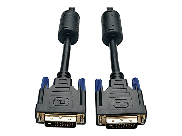 Eaton Tripp Lite Series DVI Dual Link Cable, Digital TMDS Monitor Cable (DVI-D M/M), 3 ft. (0.91 m) - DVI cable - dual link - DVI-D (M) to DVI-D (M) - 3 ft - molded - black