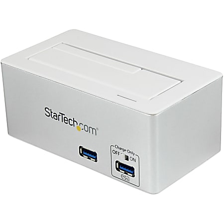 StarTech.com Sata Hard Drive Docking Station For Solid State Drives, Integrated Fast Charge Hub, SDOCKU33HW