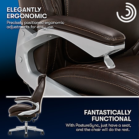 Serta iComfort i6000 Ergonomic Bonded Leather High Back Executive