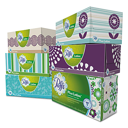 Puffs Facial Tissue, Plus Lotion, White, 2-Ply - 10 - 124 ct boxes