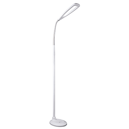 OttLite&reg; Flex LED Floor Lamp, 71"H, White