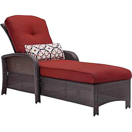Hanover Strathmere Luxury Chaise in Crimson Red