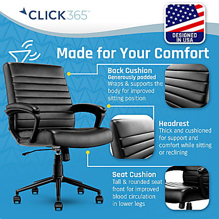 Mainstays Bonded Leather Mid Walmart Manager Chair Mid Back