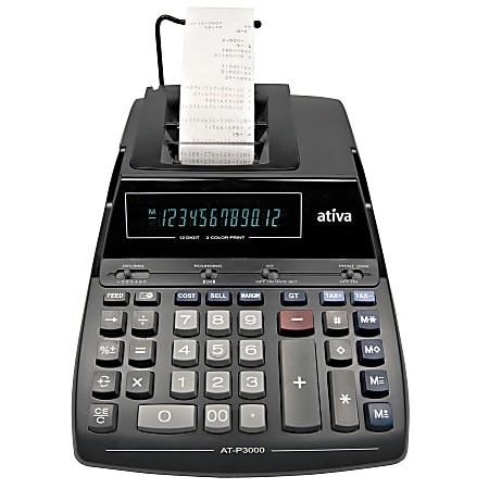 Ativa AT-P3000 AT-P4000 AT-P6000 Calculator Ink Ribbon Black and Red 