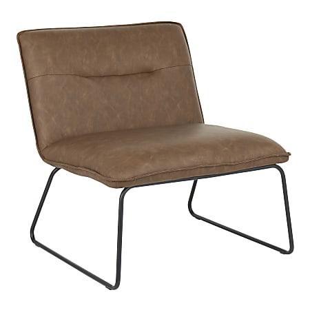 LumiSource Casper Accent Chair, Black/Espresso