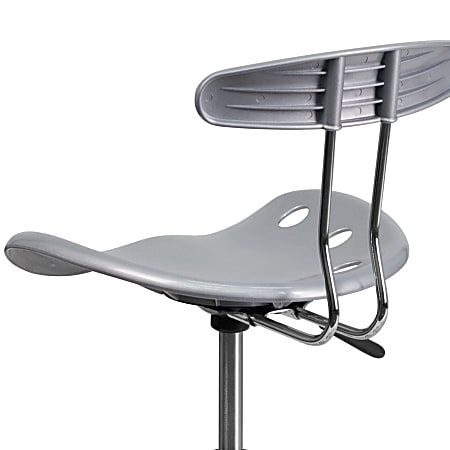 Flash furniture vibrant black and chrome drafting stool with tractor seat 2025