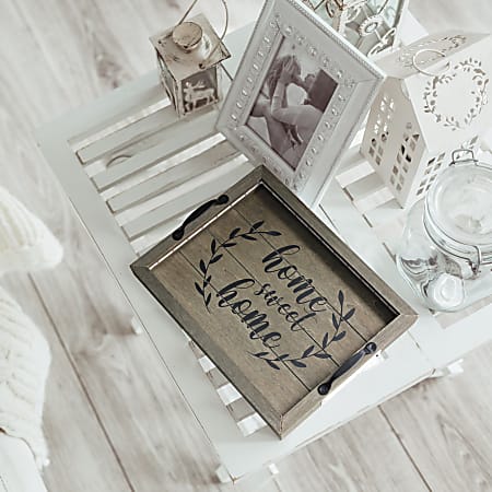 Gray wood hot sale serving tray
