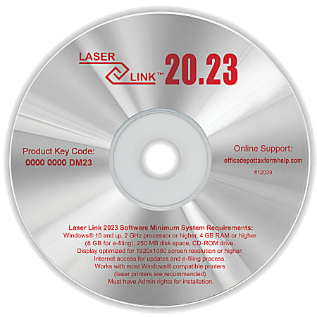 ComplyRight® LaserLink Software, Windows®, Disc
