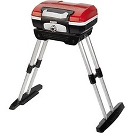 Cuisinart Petit Gourmet CGG-180TB Gas Grill - 1 Sq. ft. Cooking Area - 1 Cooking Elements - 1611.89 W - Propane - Portable - Outdoor - Black, Silver