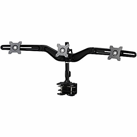 Amer Mounts Clamp Based Triple Monitor Mount for three 15"-24" LCD/LED Flat Panel Screens - AMR3C