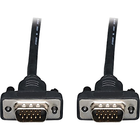Eaton Tripp Lite Series Low-Profile VGA High-Resolution RGB Coaxial Cable (HD15 M/M), 3 ft. (0.91 m) - P502003SM