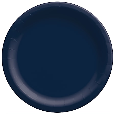 Amscan Paper Plates, 10”, True Navy, 20 Plates