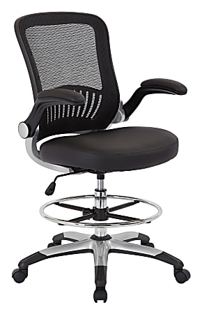 Office Star™ DC Series Faux Leather/Mesh Back Drafting