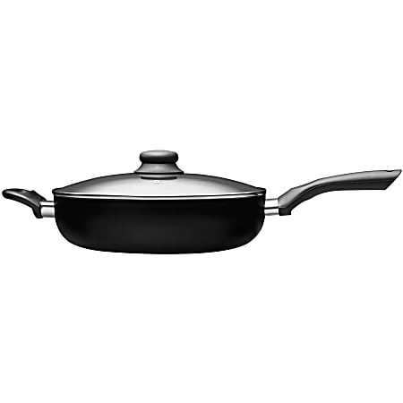 Starfrit 11 Inch Nonstick Aluminum Deep Fry Pan with Lid 2 Pieces Cooking  Frying Dishwasher Safe Oven Safe 11 Frying Pan Black - Office Depot