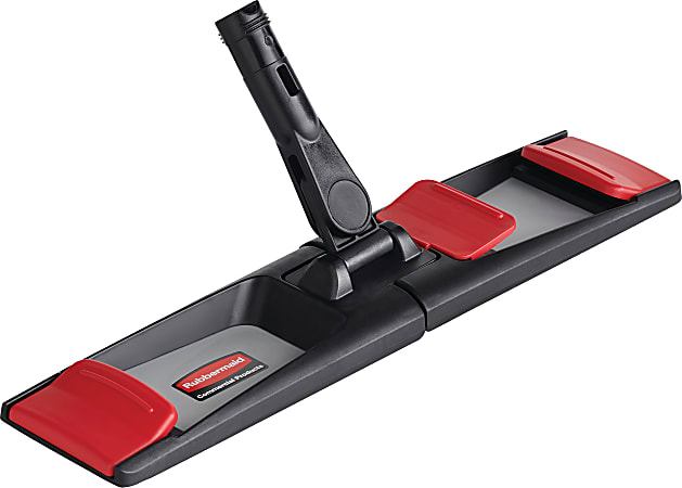Rubbermaid® Commercial Plastic Flat Mop Frame, 18-1/4” x 4”, Black/Gray/Red