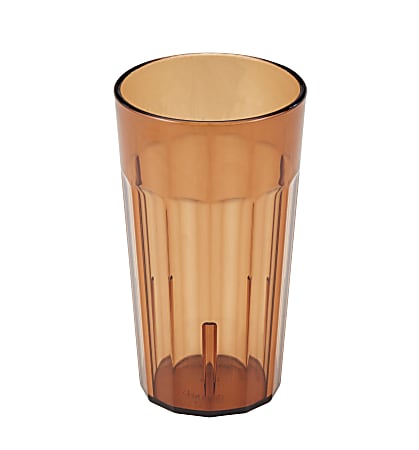 Cambro Newport Styrene Tumblers, 12 Oz, Amber, Pack Of 36 Tumblers