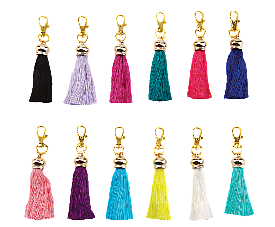 Divoga™ Tassel Key Chain, Thread, Assorted Colors
