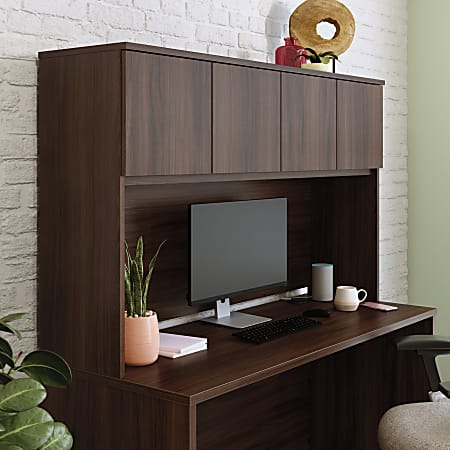 Sauder Affirm 60 W Desktop Hutch Noble Elm Office Depot
