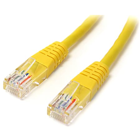 StarTech.com 10 ft Yellow Molded Cat5e UTP Patch Cable  - 10ft Cat5e Patch Cable - 10ft Cat 5e Patch Cable - 10ft Cat5e Patch Cord - 10ft Molded Patch Cable - 10ft RJ45 Patch Cable