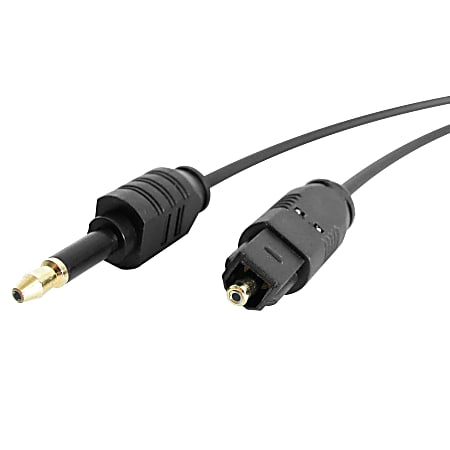 StarTech.com 6 ft. (1.8 m) Toslink to Mini Toslink Cable - Toslink to Mini SPDIF - Audio Cable - Black - THINTOSMIN6