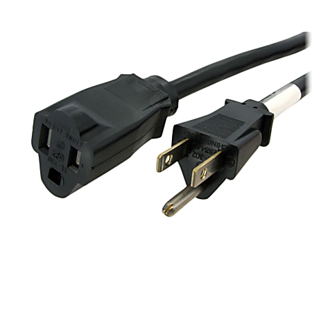 StarTech.com 15 ft Power Cord Extension - NEMA 5-15R to NEMA 5-15P - 15ft Computer Power Cord Extension Cable