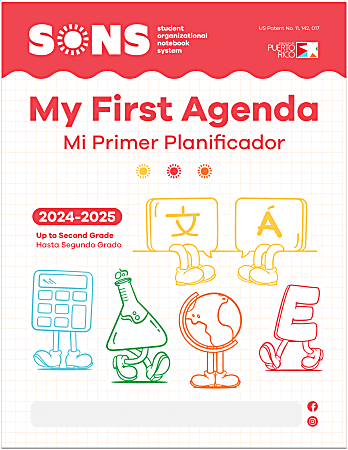 2024-2025 SONS System Planners, 8” x 10”, My First Agenda, Multicolor
