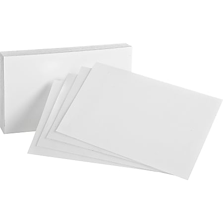 Oxford Printable Index Card - White - 10% - 4" x 6" - 85 lb Basis Weight - 500 / Bundle