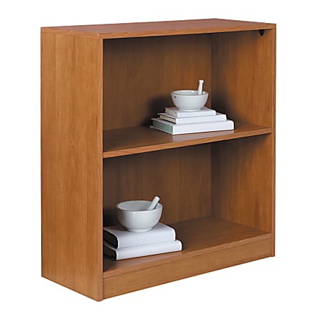 Realspace® Basic Bookcase, 2 Shelves, Canyon Maple