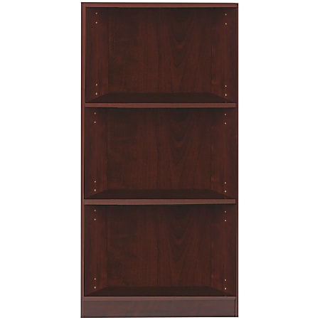 Realspace® Basic Bookcase, 3 Shelves, Classic Cherry