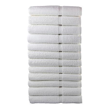 1888 Mills Crown Touch XL Bath Towels 30 x 60 White Pack Of 24