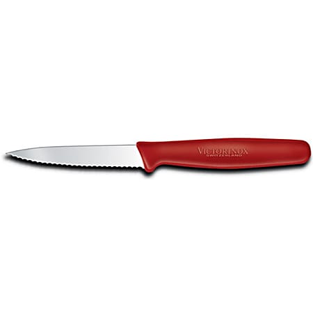 Victorinox® Serrated Paring Knife, 3-1/4", Red