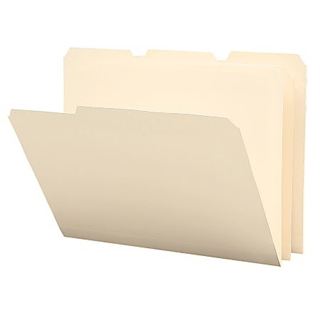Smead® Poly File Folders, 1/3 Cut, Letter Size, Manila, Pack Of 12