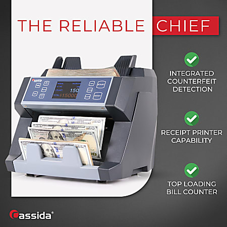 Cassida 5520 UV/MG Money Counter With Counterfeit Bill Detection By