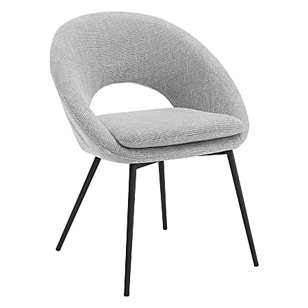 Office Star Millie Polyester Dining Accent Chair, Gray/Black
