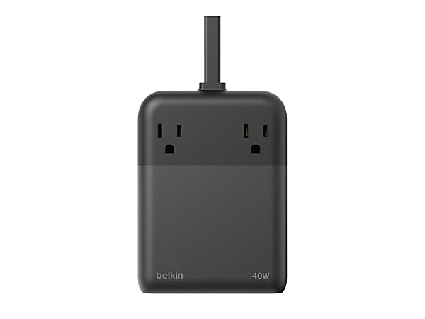 Belkin - Power strip - AC - 140 Watt - input: Type B - output connectors: 2 (2 x Type B, USB, 3 x USB-C (PD)) - 5 ft cord