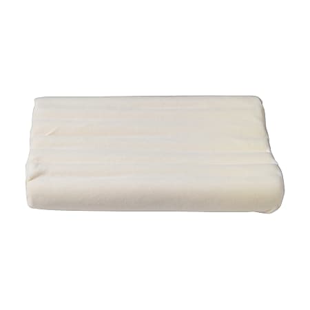 DMI® Contour Memory Foam Pillow, 19"H x 12"W x 4 1/2"D, Cream