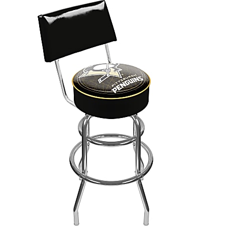 Trademark global padded sales bar stool with back
