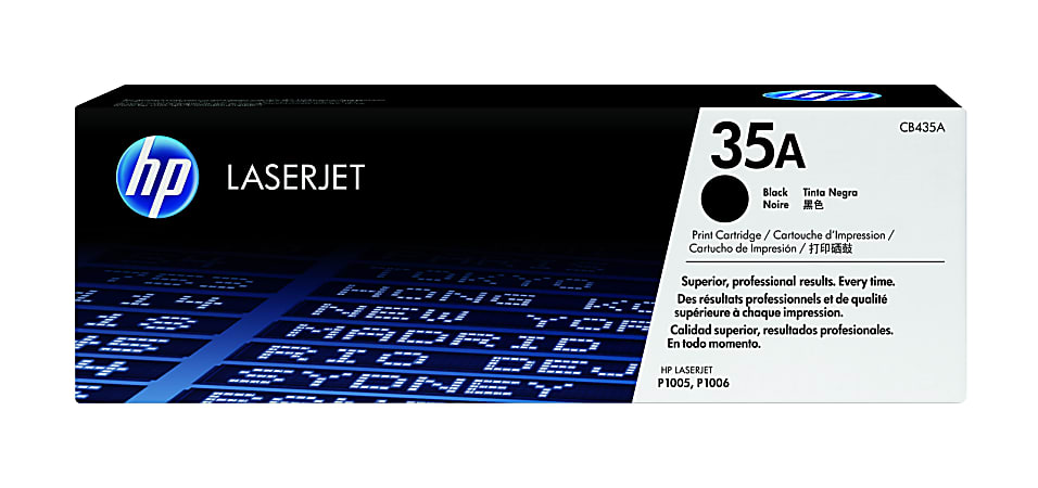 HP 35A Black Toner Cartridge, CB435A