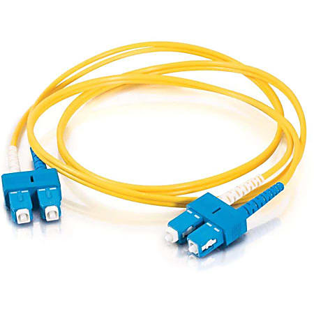 C2G-8m SC-SC 9/125 OS1 Duplex Singlemode PVC Fiber Optic Cable - Yellow - 8m SC-SC 9/125 Duplex Single Mode OS2 Fiber Cable - Yellow - 26ft