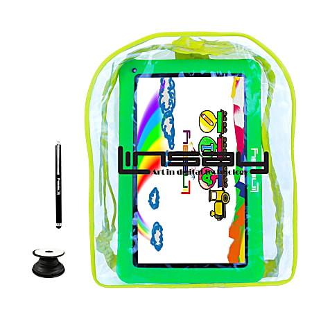 Linsay  F10IPS Tablet, 10.1" Screen, 2GB Memory, 64GB Storage, Android 13, Kids Green, F10IPKBGP