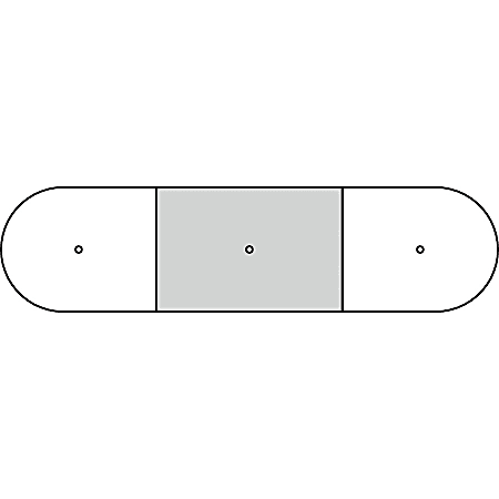 Lorell Prominence 2.0 Racetrack Conference Tabletop - For - Table TopMahogany Racetrack, Laminated Top x 96