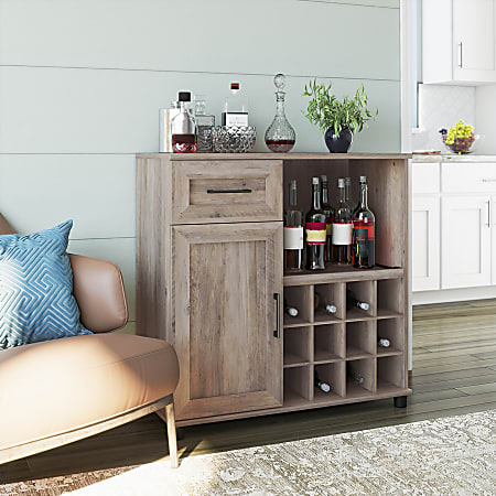 Ameriwood Home Delany Bar Cabinet 36 H x 35 1116 W x 16 916 D