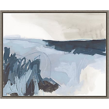 Amanti Art Sea Shading II Beach by June Erica Vess Framed Canvas Wall Art Print, 16”H x 20”W, Greywash
