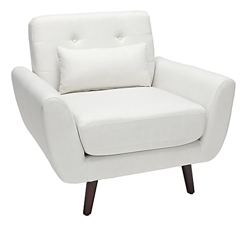OFM 161 Collection Mid-Century Modern Tufted Accent Chair, Beige