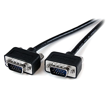 StarTech.com 6 ft Low Profile High Resolution Monitor VGA Cable - VGA Cable - 6ft VGA Video Cable - VGA Monitor Cable - HD15 to HD15 Cable - VGA Extension Cable